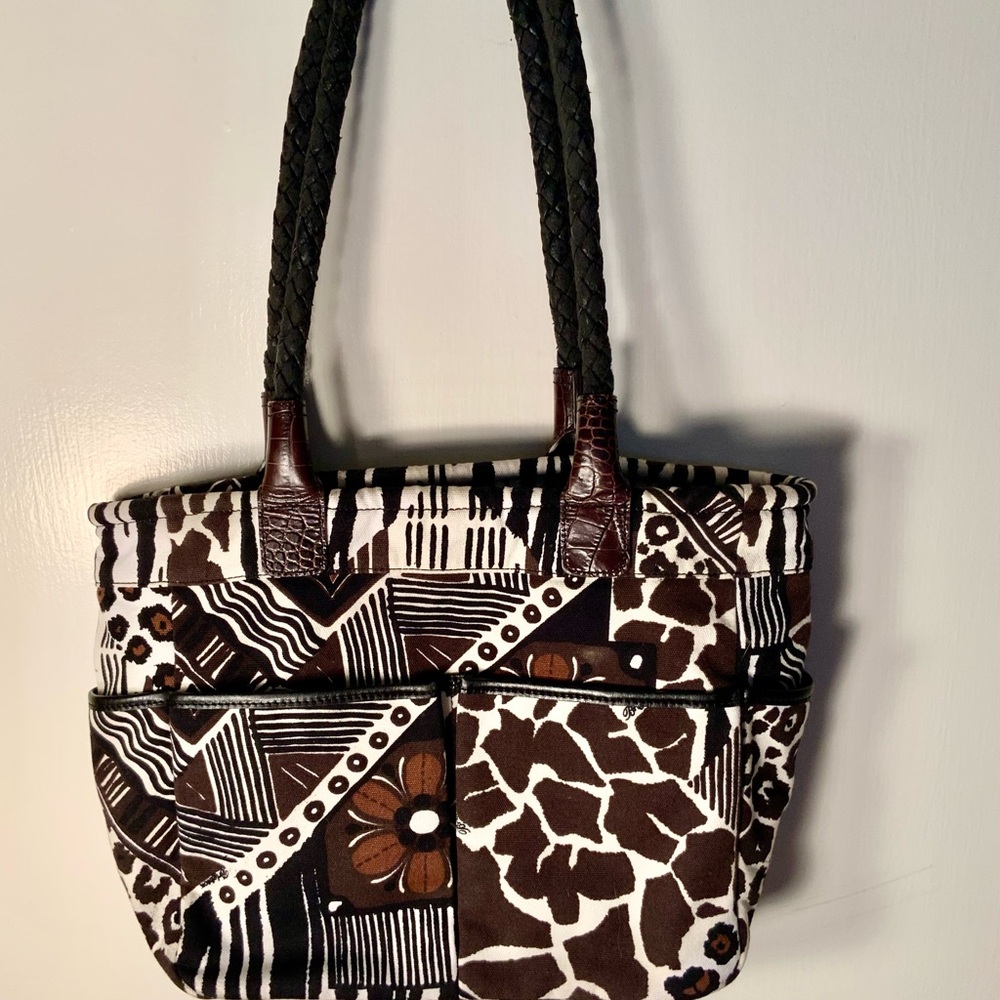 NWOT…BRIGHTON ..leather & canvas bag